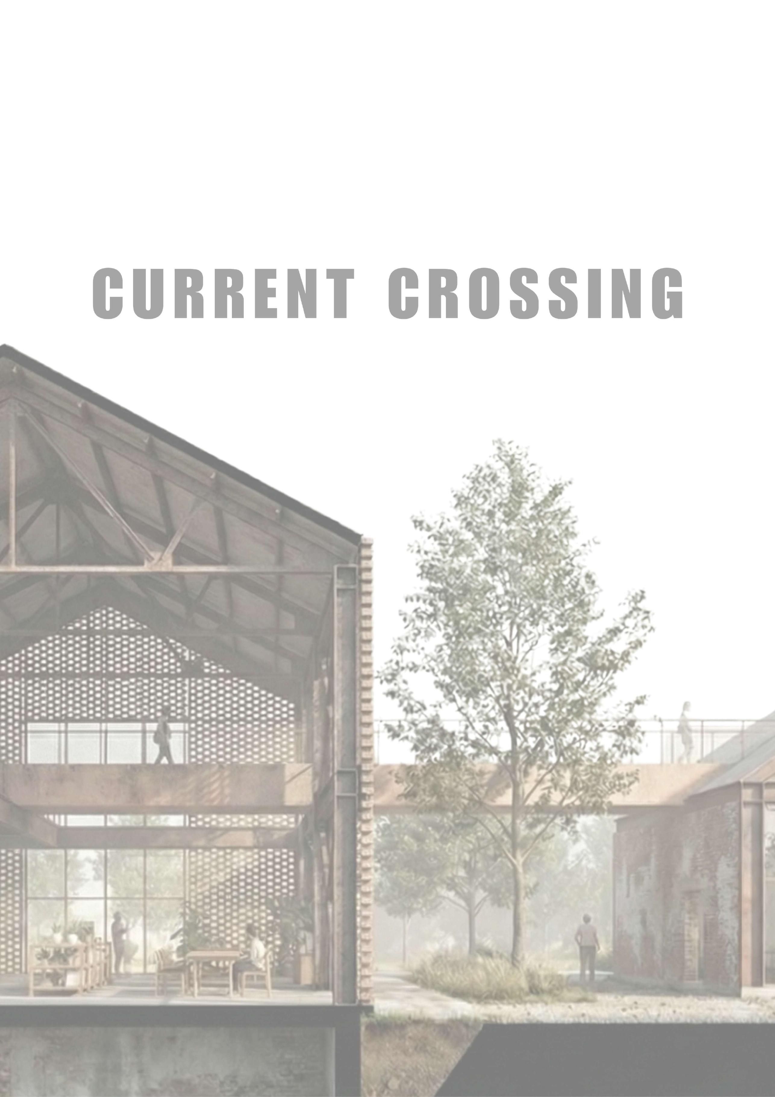 Current Crossing — perforated brick facade section